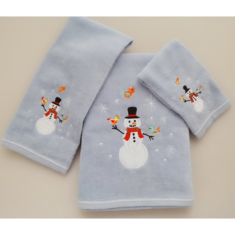 The Holiday Aisle® Christmas 3 Piece 100 Cotton Towel Set & Reviews